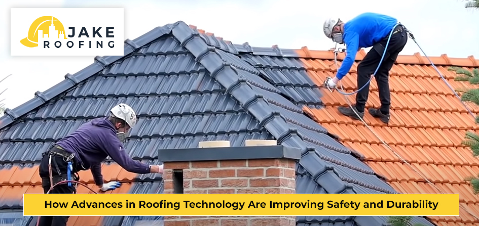 Roofer installing advanced impact-resistant roofing materials.